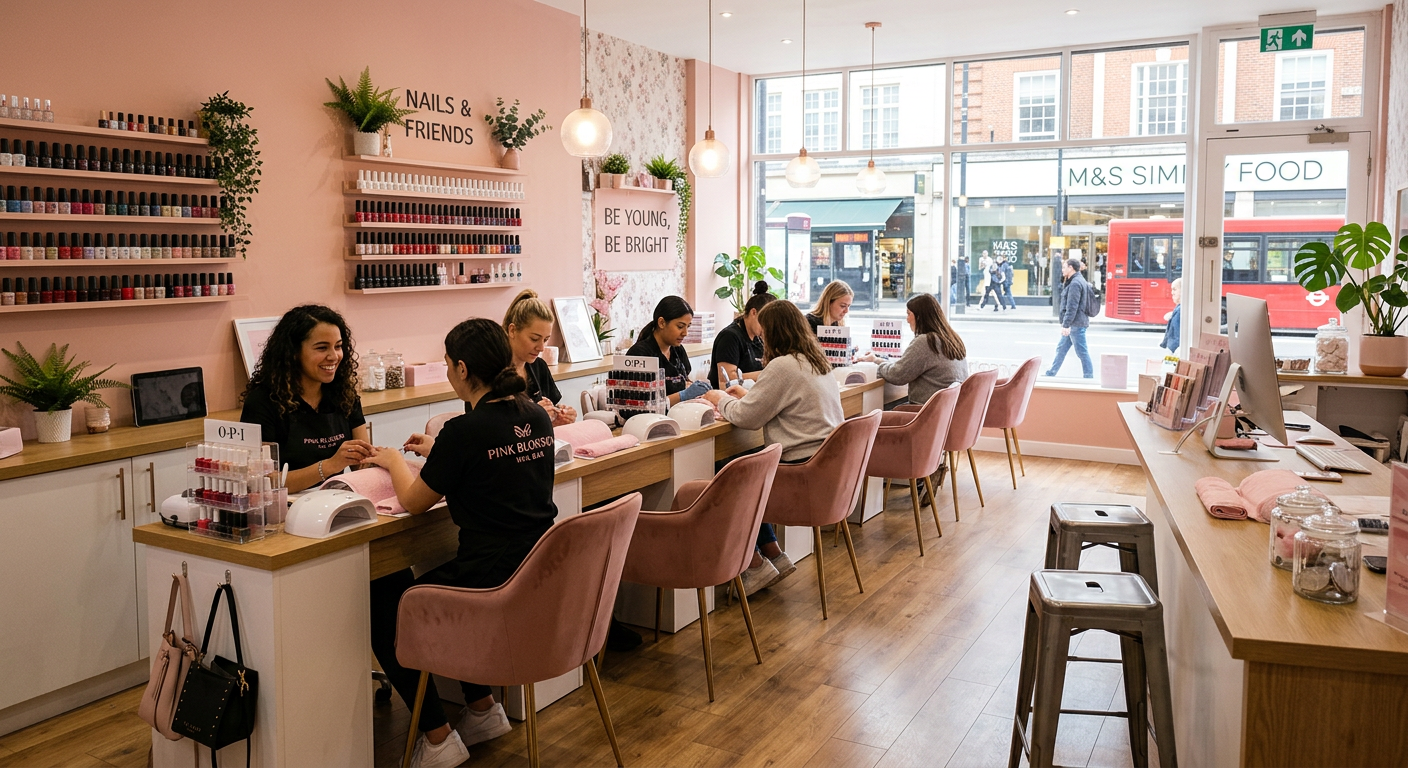 Modern hair salon interior with styling chairs