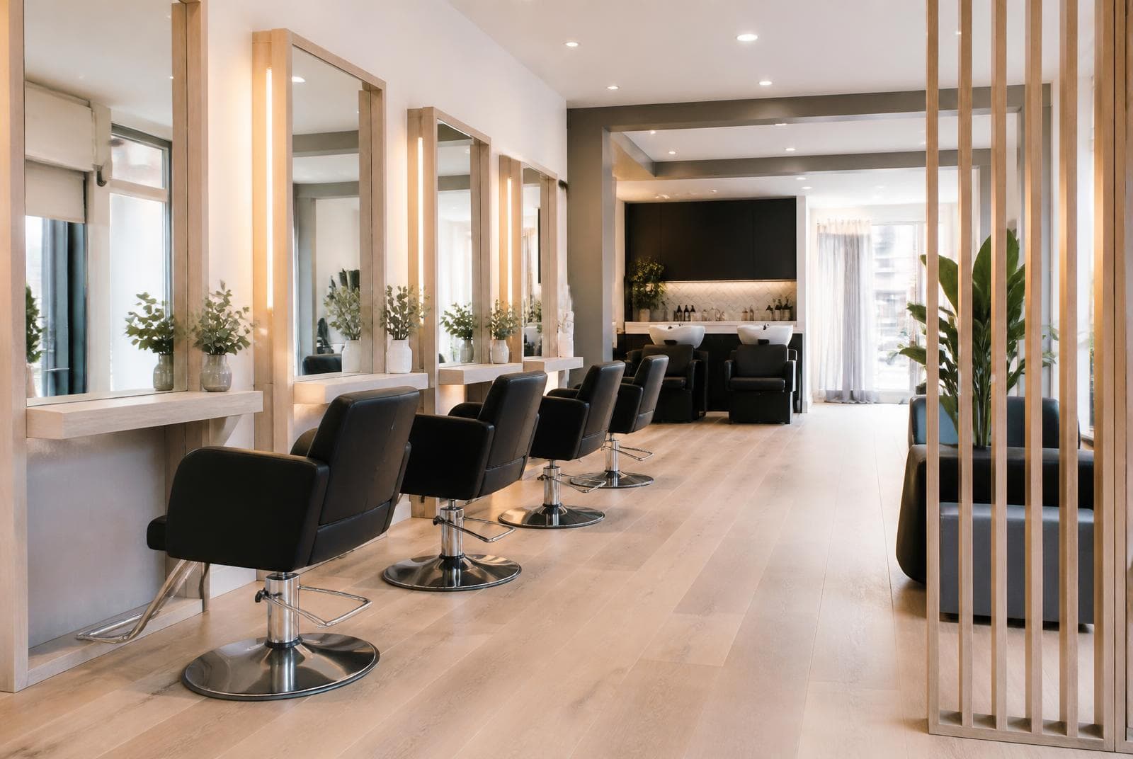 Interior of Independent Hair Salon in Affluent Suffolk Market Town, a hair salon for sale in East of England